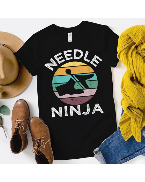 Needle Ninja Acupuncture Vintage Acupuncturist Idea T-Shirt
